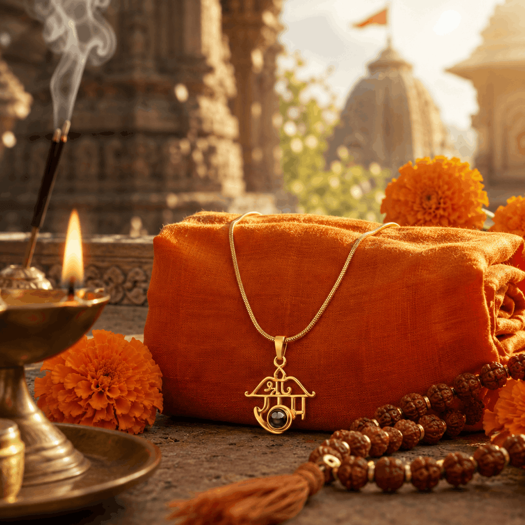 Shri Ram Divine Pendant™ with Hidden Meditating Hanuman Ji Image