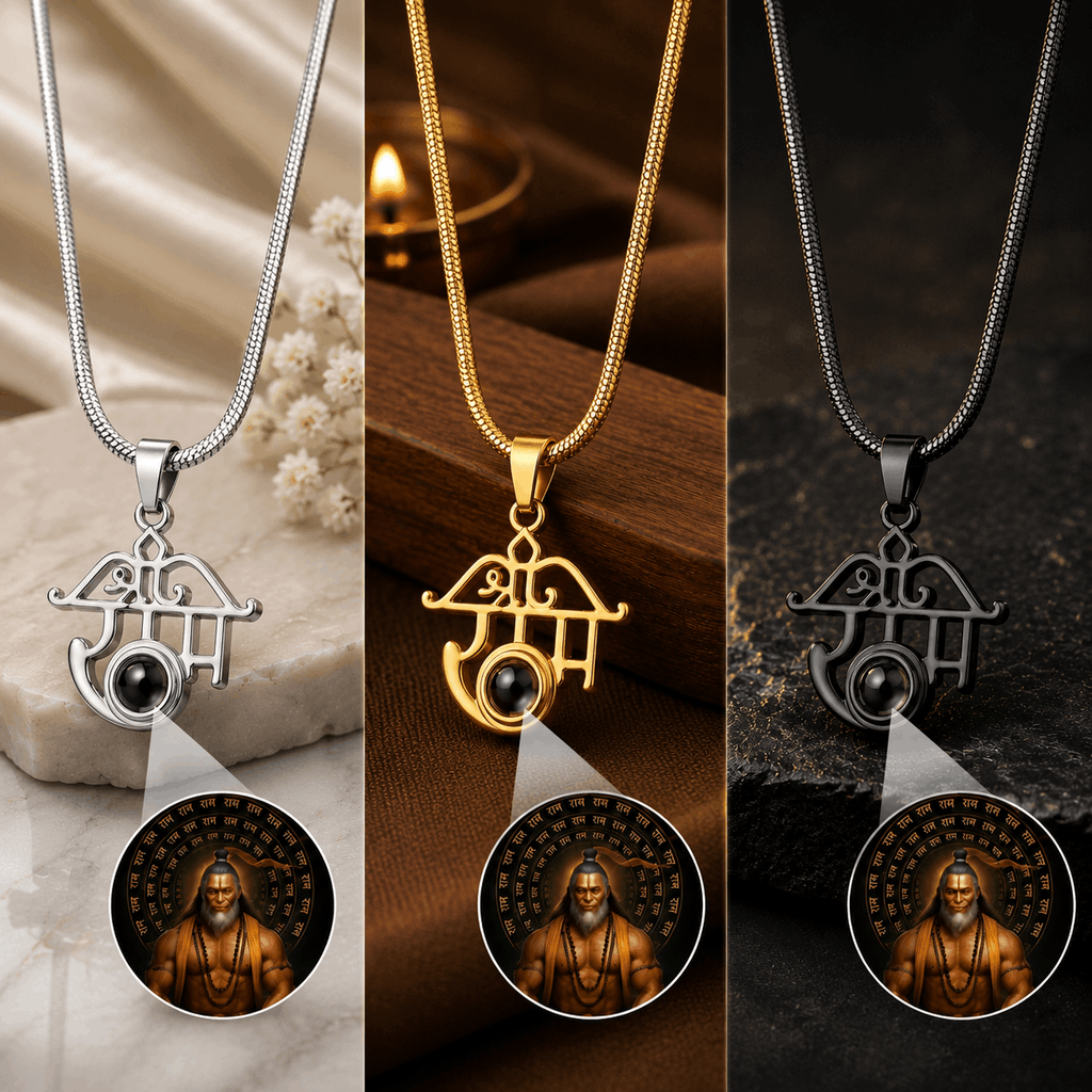 Shri Ram Divine Pendant™ with Hidden Meditating Hanuman Ji Image
