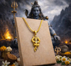 Trishul Om and Damru pendant with chain